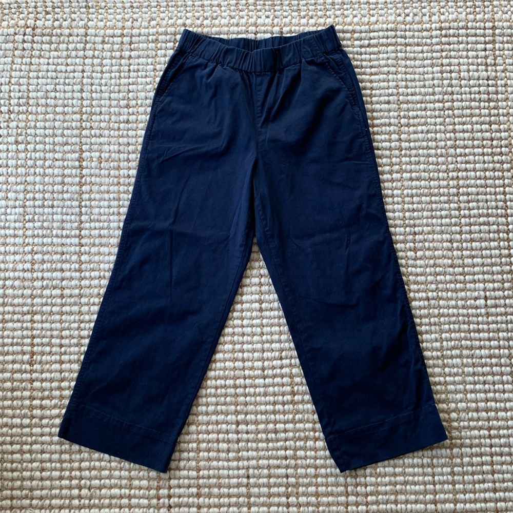 J. Crew Astrid wide leg chino in navy